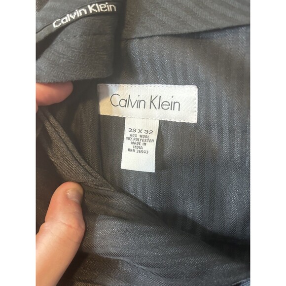 Calvin Klein Men's Dark Gray Pants 33x32 60% Wool 40% Polyester - Picture 7 of 8